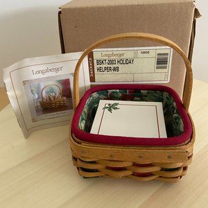 Longaberger 2003 Holiday Helper Basket Set